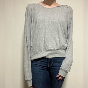 Cropped grey hoodie